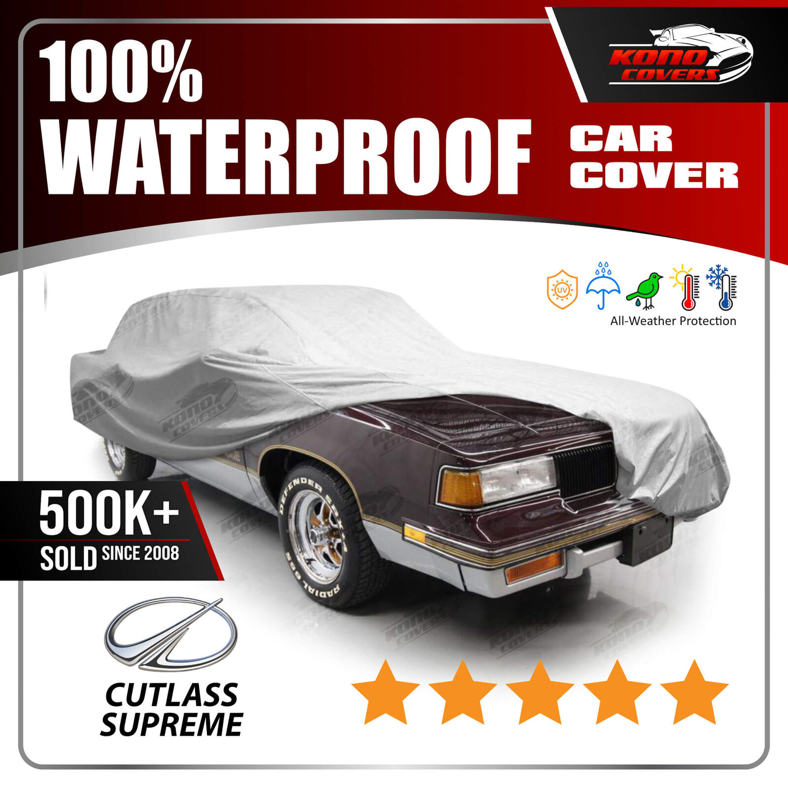 OLDSMOBILE CUTLASS SUPREME 2-Door 1978-1987 CAR COVER - 100% Waterproof