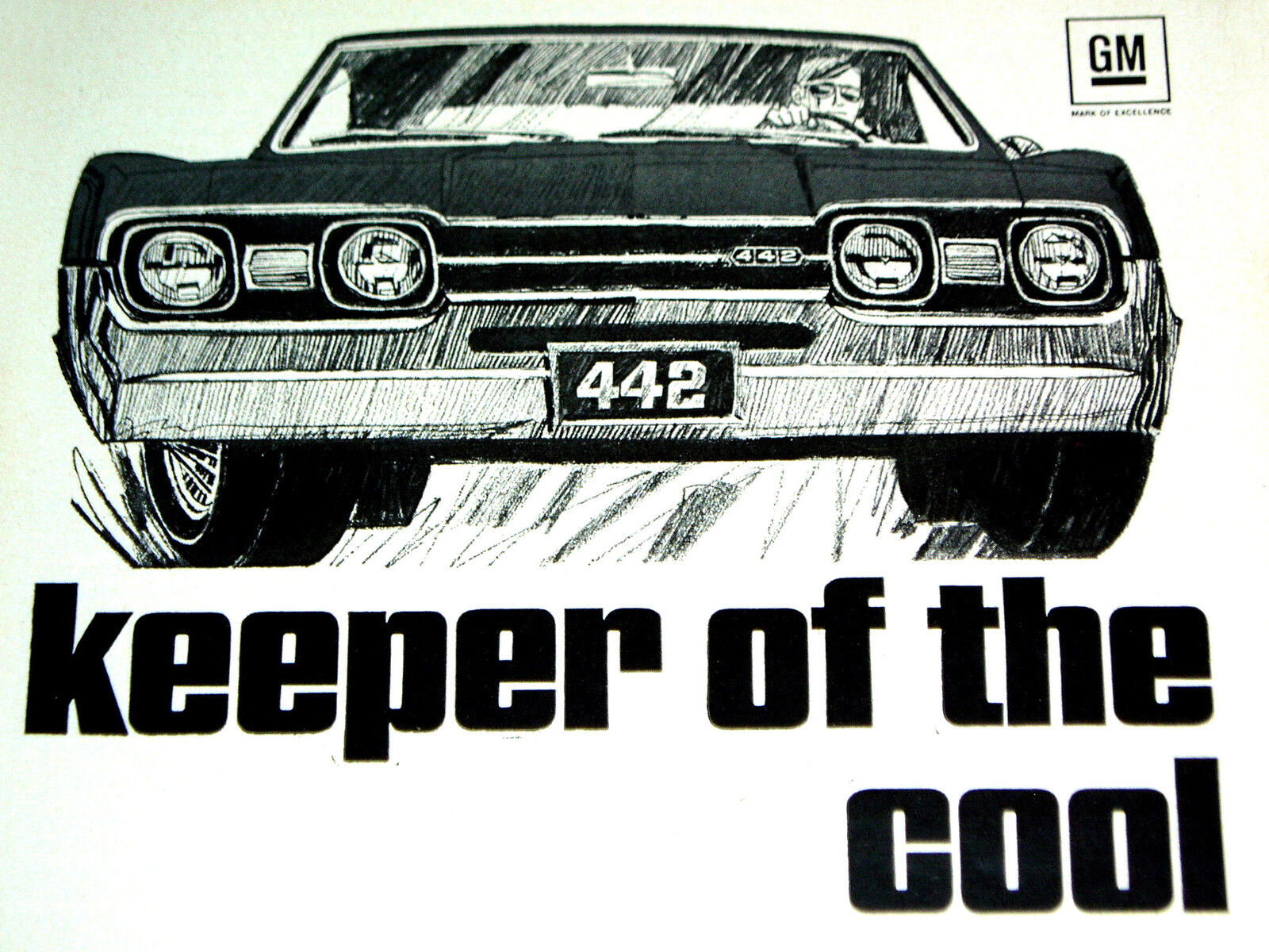 1967 OLDSMOBILE 442 ORIGINAL AD *Holiday/F85/Cutlass/hood/decal/grille/emblem/66