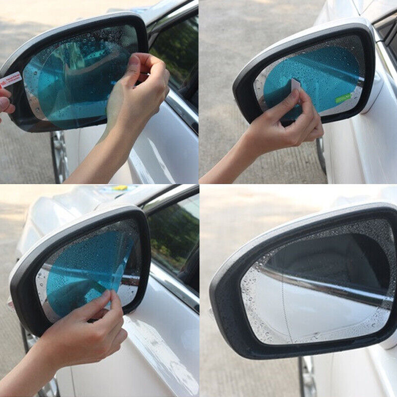 2x Anti Fog Rainproof Anti-glare Rearview Mirror Trim Film Cover Car Accessories