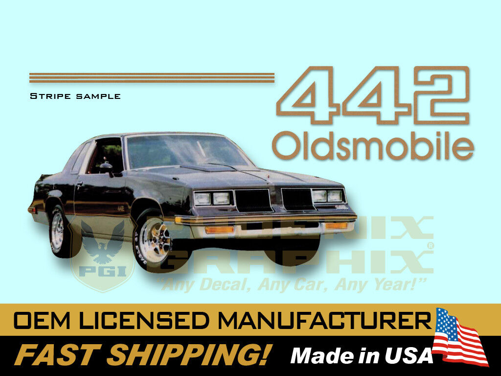 1985 1986 1987 Oldsmobile 442 Decals Graphics & Stripes Kit