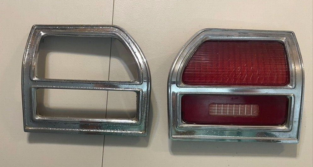 Chevrolet Chevelle 1968 1969 two tail light bezels one with lens original GM
