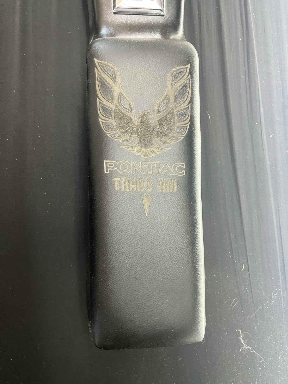 1972-78 Pontiac Trans Am CONSOLE LID BLACK, REAL LEATHER CUSTOM MADE  (Lid Only)