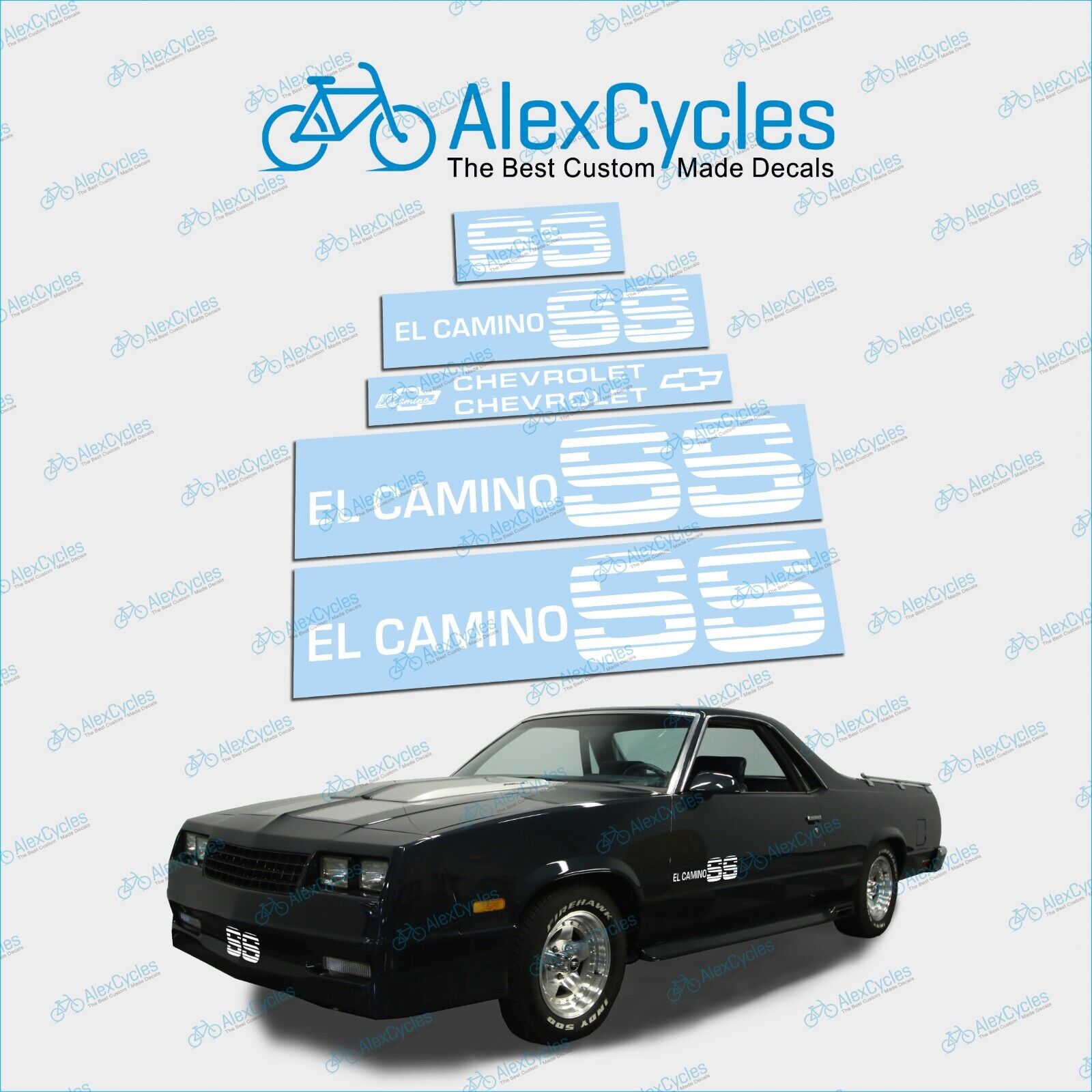 Chevrolet Monte Carlo SS EL CAMINO 1987-1987 Restoraion Decals Stickers Kit