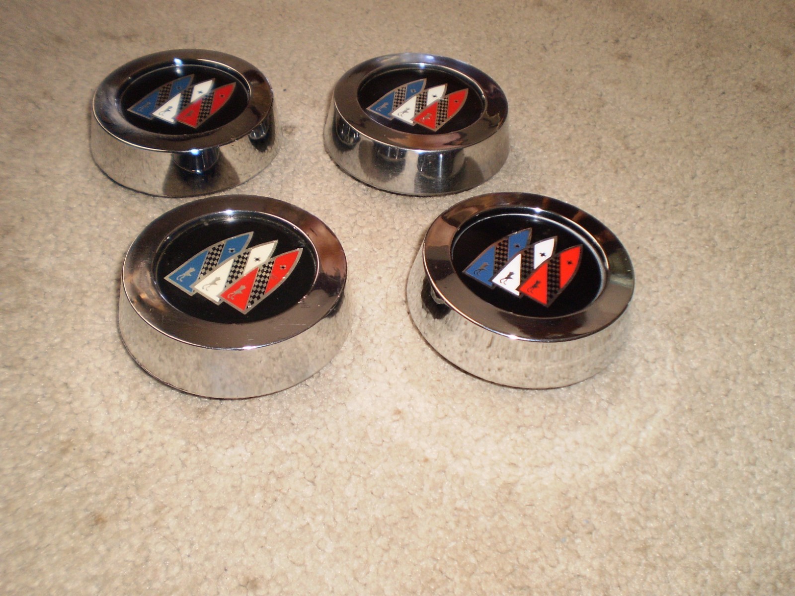 4  RALLYE WHEEL CENTER CAPS 71-87 BUICK GS SKYLARK REGAL CENTURY APOLLO GRAN SPT