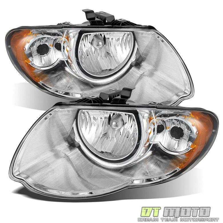 2005-2007 Chrysler Town & Country Replacement Headlights Headlamps Left+Right