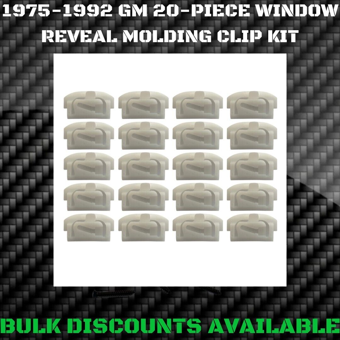 1975-1990 Chevy Caprice Glass Window Windshield Molding Trim Reveal Clips OEM GM